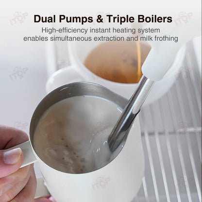 ITOP CMDR3000 Coffee Machine Commercial Dual-Pump Triple-Thermoblock 3000W Stepless Pressure Control PID System for Cafe