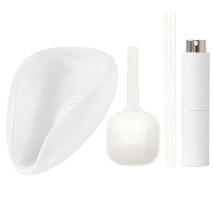 FLYMUYU Coffee Bean Dosing Cup and Spoon Set, Ceramic Dosing Vessel Measuring Tray Kit for Coffee or Tea, Espresso Accessories