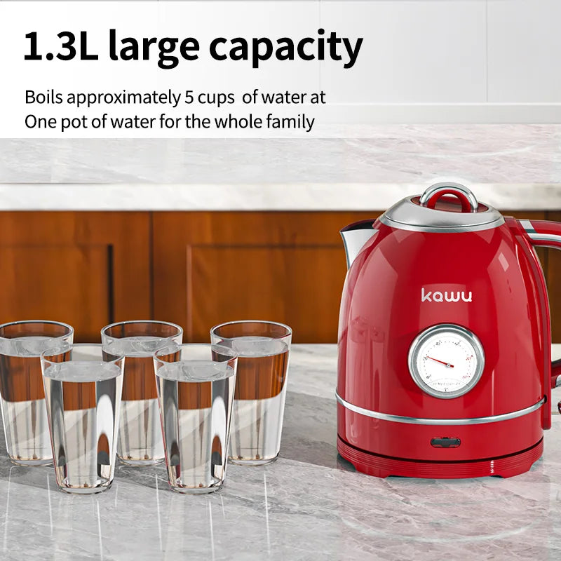 European-style retro electric kettle, 1.3L large capacity, constant temperature and heat preservation, a great home item