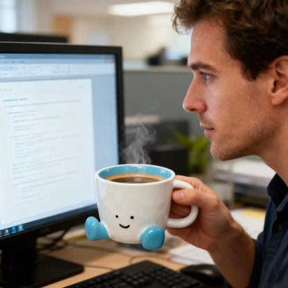 Funny Coffee Mug Adorable Home Kitchen Drinkware Ceramic Funny Coffee Cup for Wine Latte Water Hot Cocoa Cold Hot Drinks