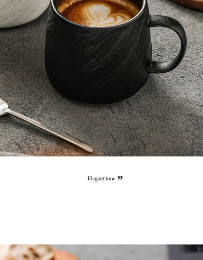 550ml Minimalist Style Ceramic Frosted Mug Male Coffee Milk Cup Large Capacity Drinking Cup Household Couple Water Tea CupMug