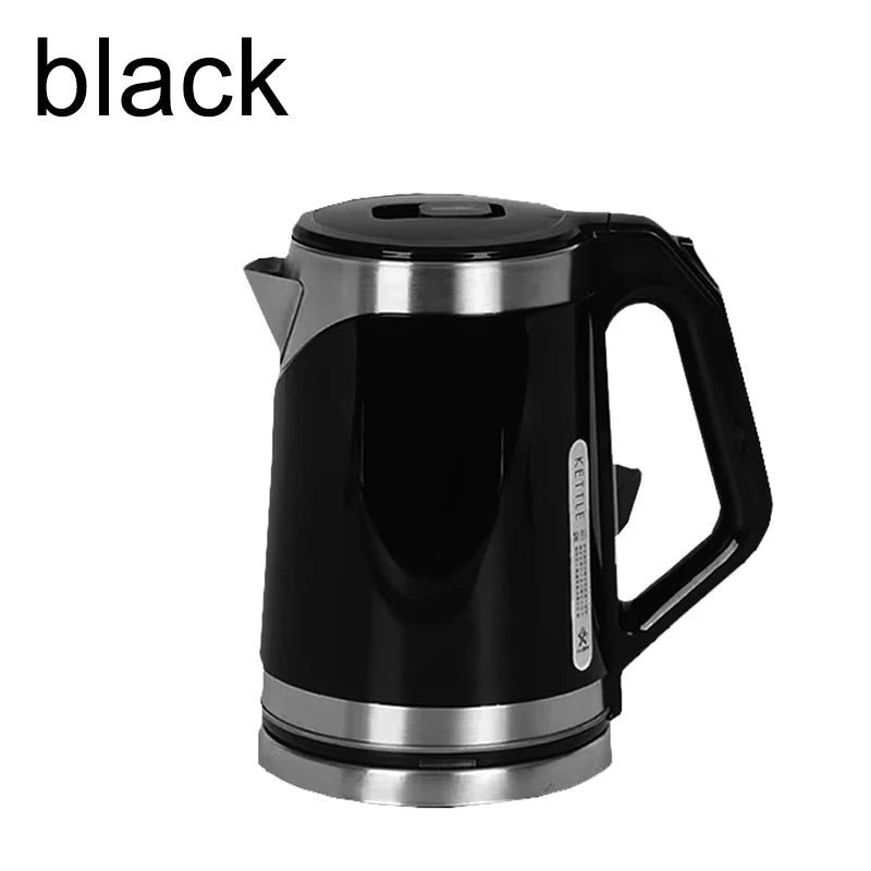 Household 2L Large Capacity Electric Kettle 304 Stainless Steel Double Layer Protection Quick Boiling Water Kettle