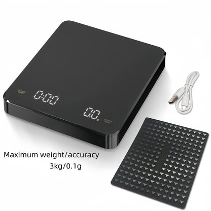 High-precision Electronic Coffee Scale with Waterproof Pad LED Display USB Timing Professional Home Coffee Accessories 3kg/5kg