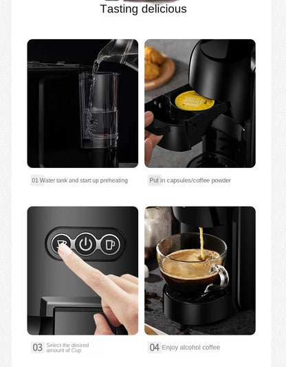 All-In-One Home & Commercial Espresso & Americano Capsule Coffee Machine Small Automatic With Battery Electric Power Source
