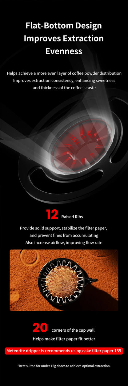 MHW-3BOMBER Pour Over Coffee Maker Set 500ml Glass Pour Over Coffee Dripper Filter Coffee Maker  Filter Paper Coffee Accessories