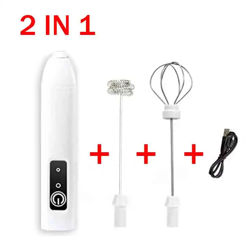 Diwiter Electric Milk Frother Handheld Egg Beater Foamer Coffee Maker Electric Blender Mixer Mini Portable Blender Kitchen Tool