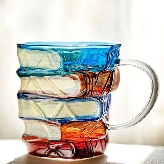 Book Lovers Mug Glass Book Mug Coffee Drinking Cups Funny Decor Vintage Drinkware Home Decor Desk Accessories Water Cup for Milk