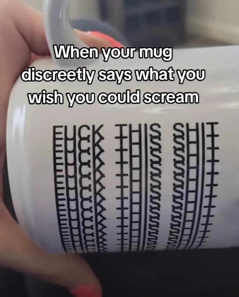 Coffee Mug Hidden Swear Message Offensive Gift for Coworker, Funny Office Gift Mug, Sarcastic Gift for Work Besties Friend