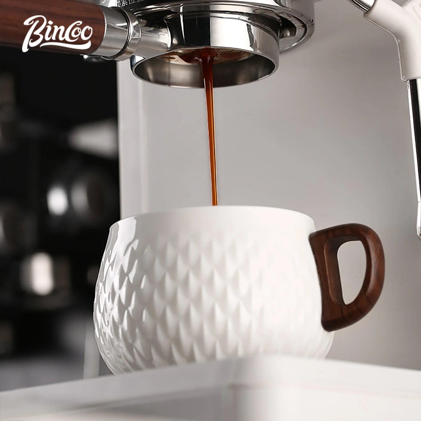 Bincoo Espresso Mug 200ml Ceramic Coffee Cup and Saucer Professional Home Barista Latte Art Mug Exquisite Kitchen Accessories