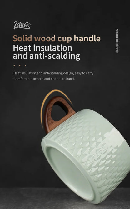 Bincoo Espresso Mug 200ml Ceramic Coffee Cup and Saucer Professional Home Barista Latte Art Mug Exquisite Kitchen Accessories