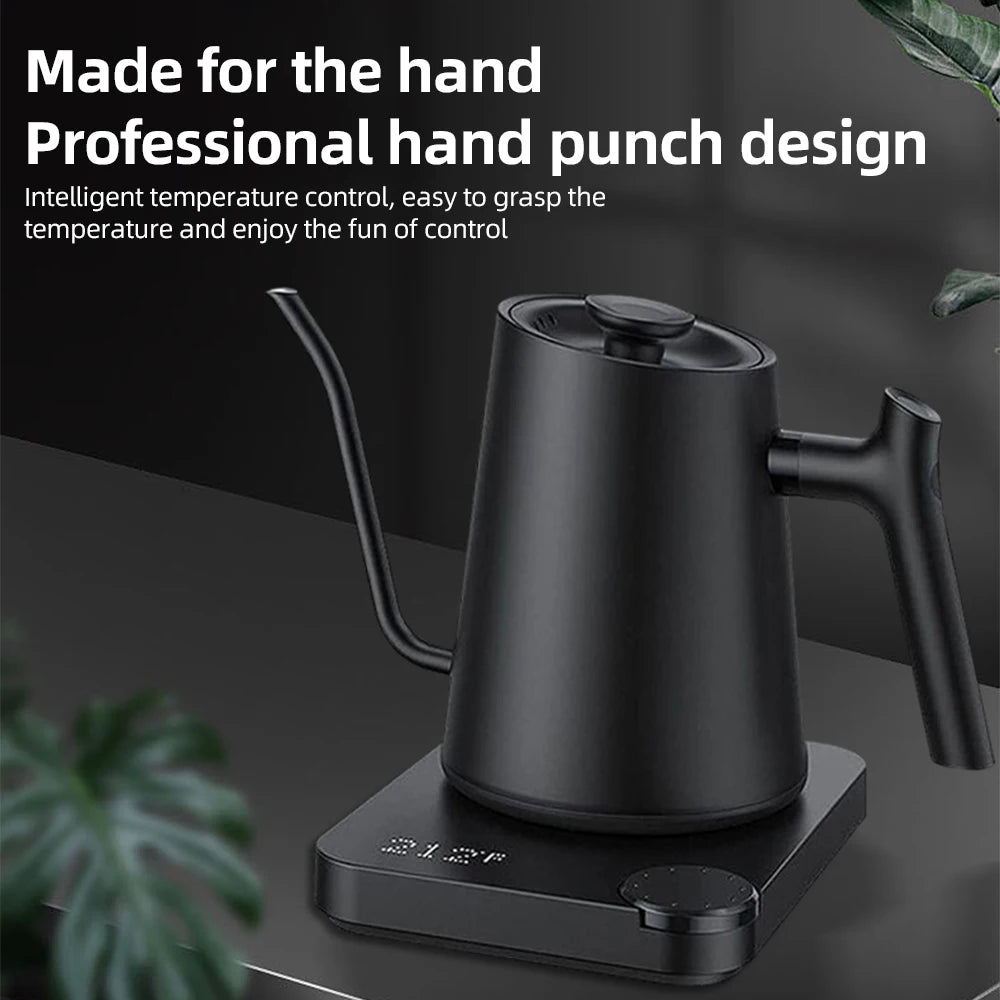 Gooseneck Electric Kettle 0.9L Temperature Control Stainless Steel Inner Heating 1200W Electric Kettles Anti-dry Protection