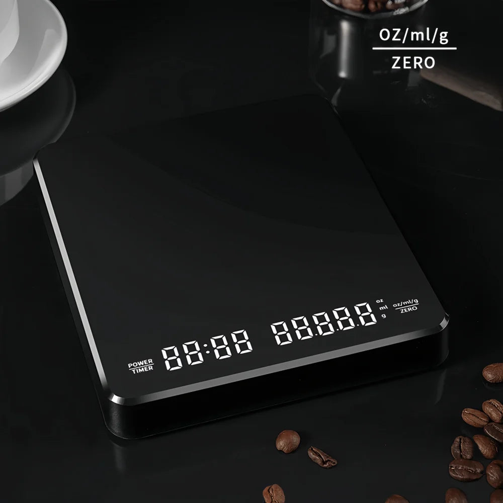 High-precision Electronic Coffee Scale with Waterproof Pad LED Display USB Timing Professional Home Coffee Accessories 3kg/5kg