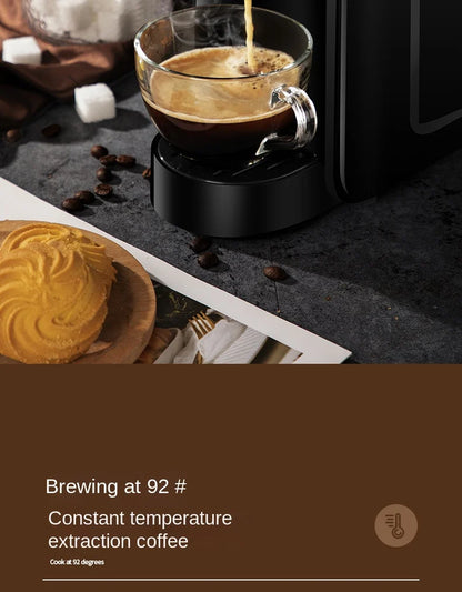 All-In-One Home & Commercial Espresso & Americano Capsule Coffee Machine Small Automatic With Battery Electric Power Source