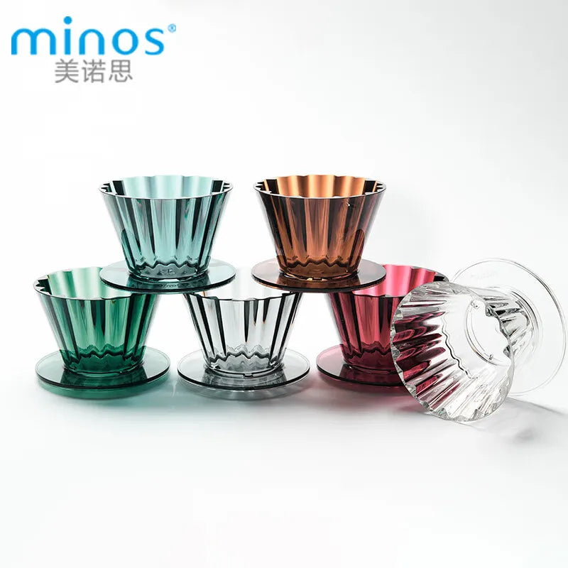 Minos Cupcake Dripper, Pour Over Coffee Dripper, Pour Over Coffee Maker (Fits 155 Filter Paper) - Ideal for Home, Office,