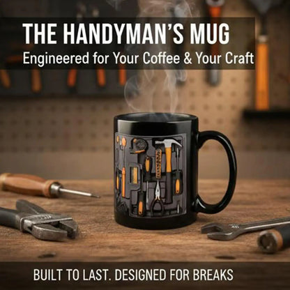 Coffee Mug 11oz Mechanic Tool Design Tea Drinkware Latte Mugs with Handle for Husband Coffee Tea Milk Beverage Home Kitchen Cafe