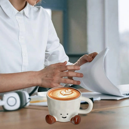 Funny Coffee Mug Adorable Home Kitchen Drinkware Ceramic Funny Coffee Cup for Wine Latte Water Hot Cocoa Cold Hot Drinks