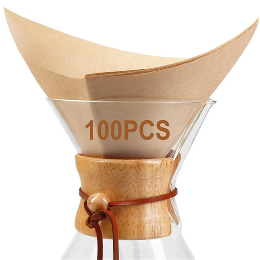 Tools 100Pcs Pour over Coffee Filter,Natural Square Disposable Coffee Filter Paper for Pour over Coffee Maker Drippers