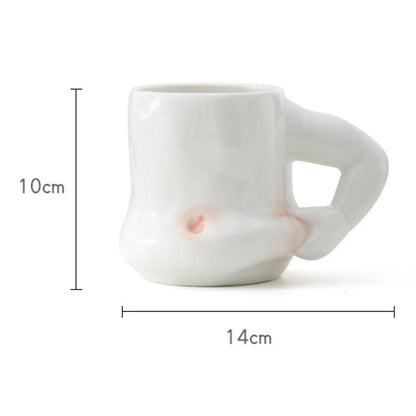 Coffee Mug Creative Tableware Durable Tea with Handle Water Cups Reusable Belly Mug for Party Household Festivals Office