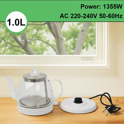 1.0L Glass Electric Kettle with Blue Light Antibacterial Heating, Fast Boiling, Suitable for Multiple Scenarios