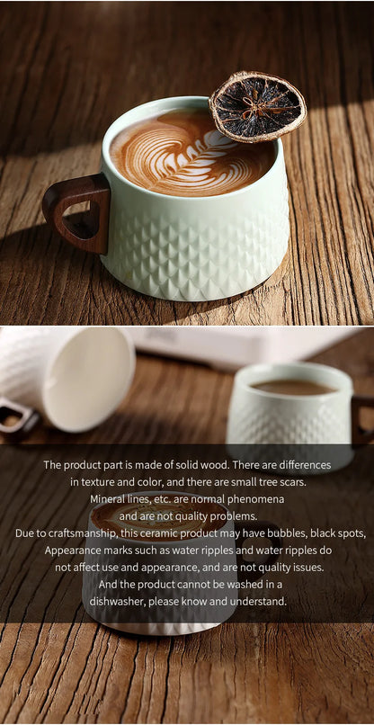 Bincoo Espresso Mug 200ml Ceramic Coffee Cup and Saucer Professional Home Barista Latte Art Mug Exquisite Kitchen Accessories