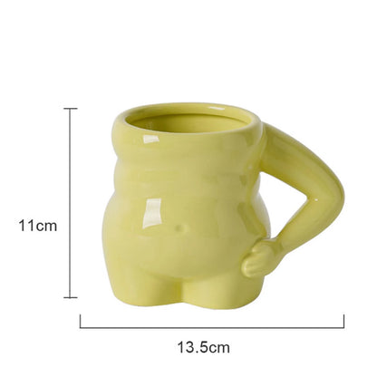 Coffee Mug Creative Tableware Durable Tea with Handle Water Cups Reusable Belly Mug for Party Household Festivals Office