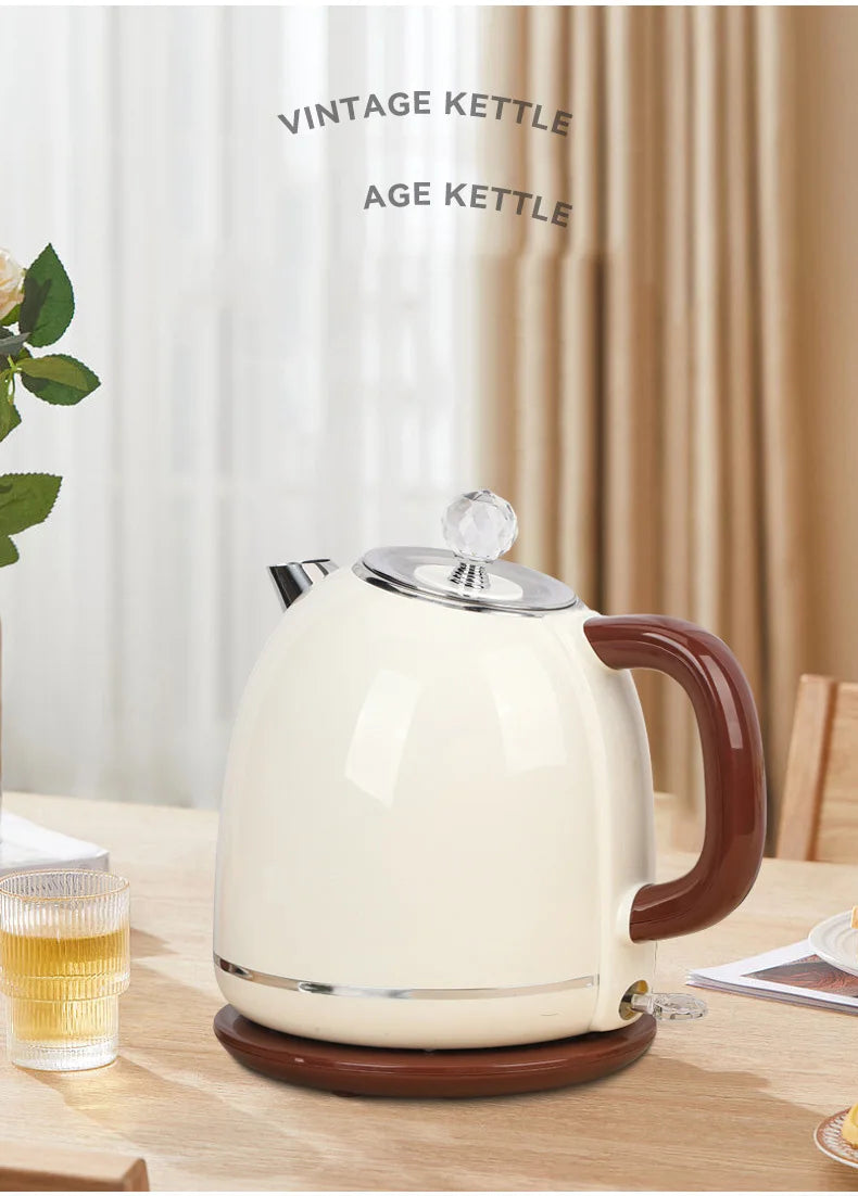 Electric kettle 1PC 1.8L 304 stainless steel liner low noise household hotel office automatic power-off kettle anti-scalding