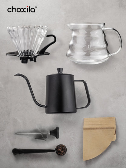 1 set Pour Over Coffee Maker Set, Coffee Starter Kit, Portable Coffee Set, Travel Coffee Accessories Tools, Festival Gifts