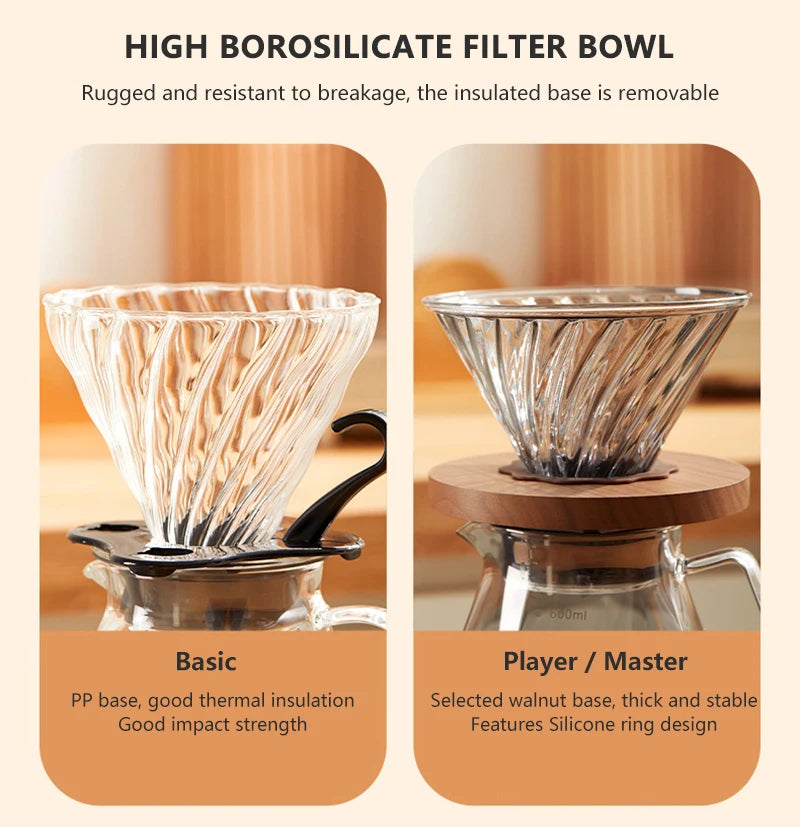 Coffee Set Coffee Accessories Manual Grinder Mill Glass Pot with Filter Dripper Gooseneck Kettle Specialized BaristaSet