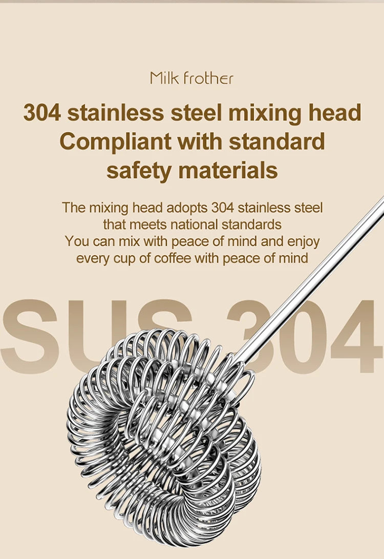 MINI Coffee Frother USB Rechargeable 3 Speeds Foam Maker Coffee Milk Mixer Electric Handle Blender Egg Beater Hot Cooking Tools