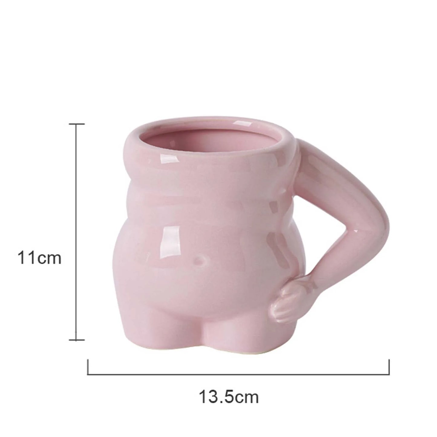 Coffee Mug Creative Tableware Durable Tea with Handle Water Cups Reusable Belly Mug for Party Household Festivals Office